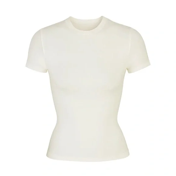SKIMS Bone Cotton Jersey Tee - Picture 5 of 9